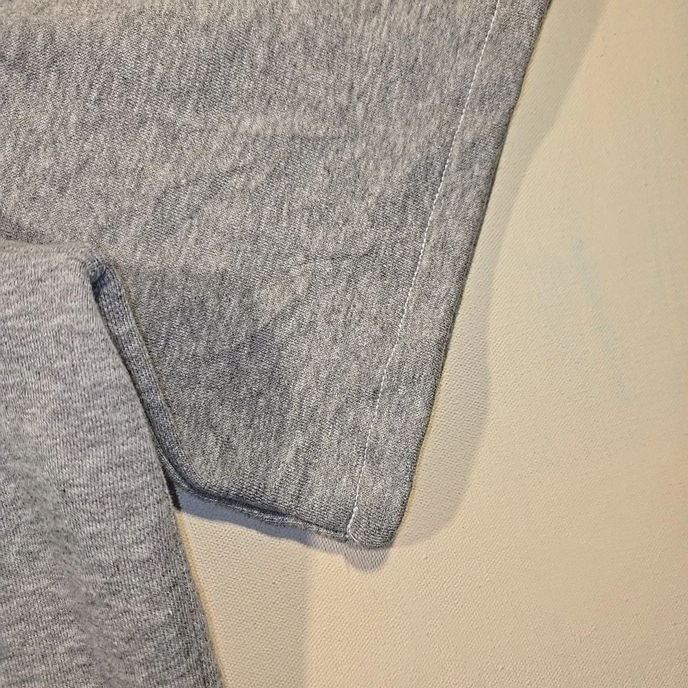 Nike‎ Men M Short Sleeve Hoodie Gray Blue Logo Pullover Malaysia Kangaroo Pocket